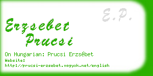 erzsebet prucsi business card